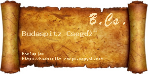 Budaspitz Csegő névjegykártya